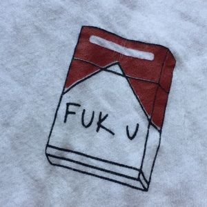 Fuk u brandy Melville cigarette graphic tee